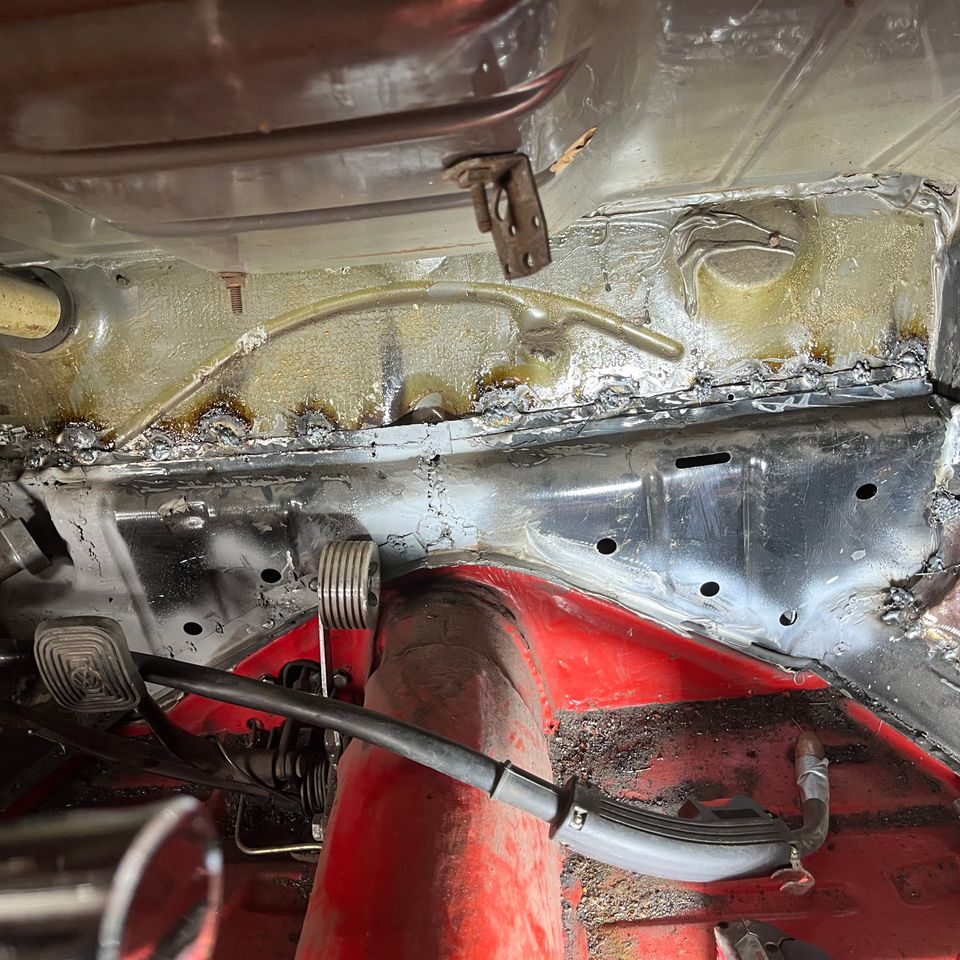 Front firewall welded int