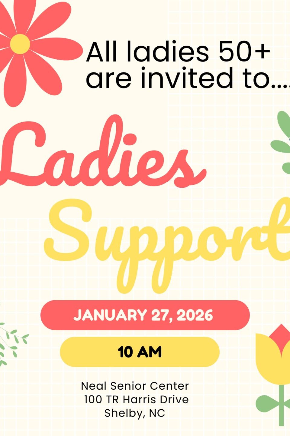 Poster january 2026 ladies support