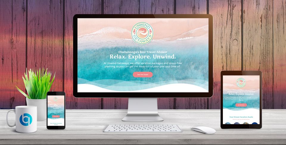 Brikwoo website mockup template unwind