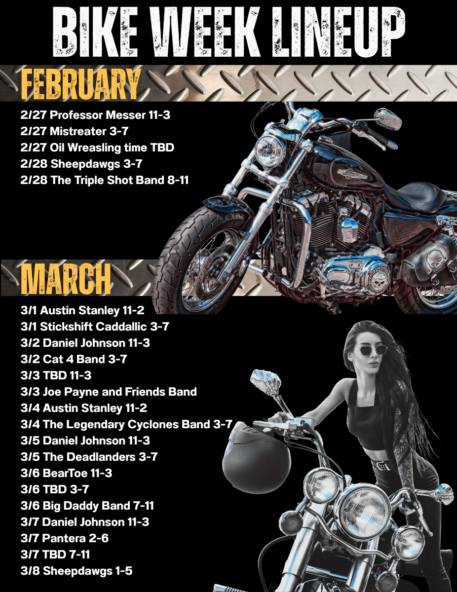 Bike week 26 lineup