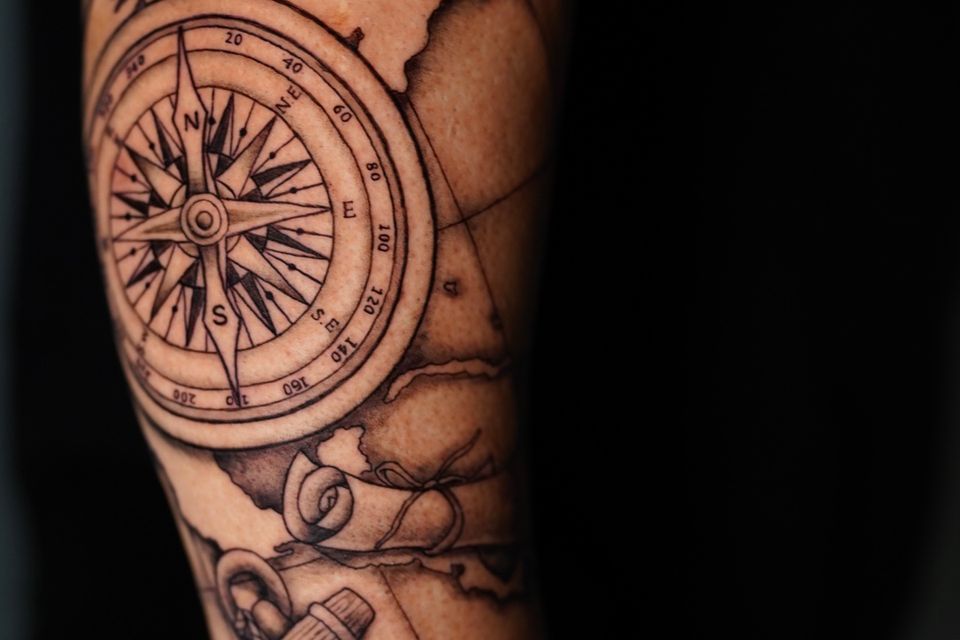 Nautical Tattoo in B&W