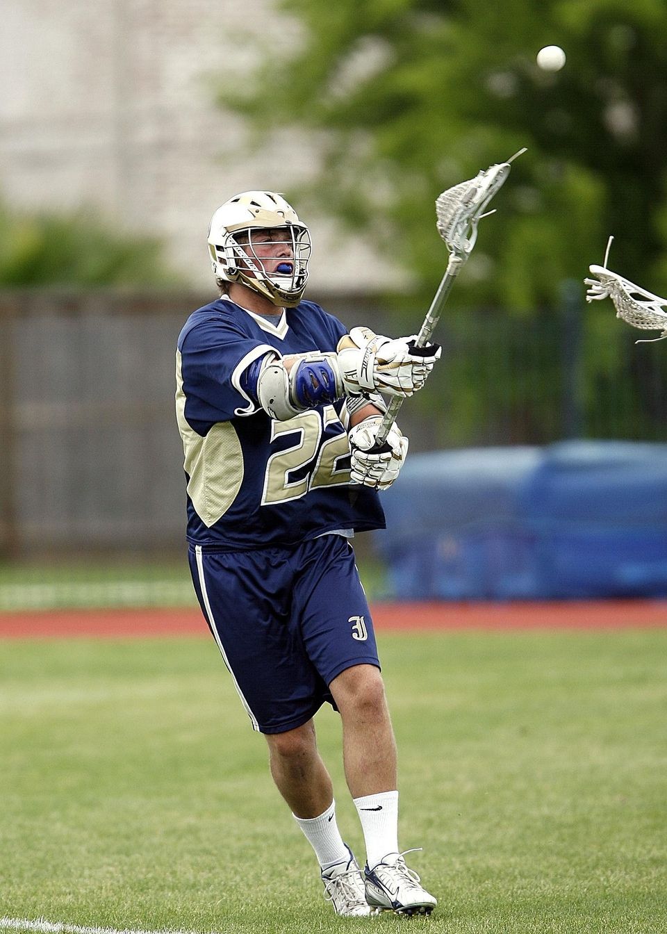 Lacrosse athlete training during summer in Houston, Texas