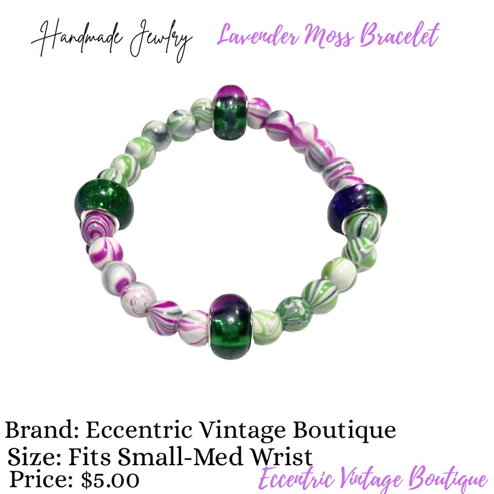 Lavender moss bracelet