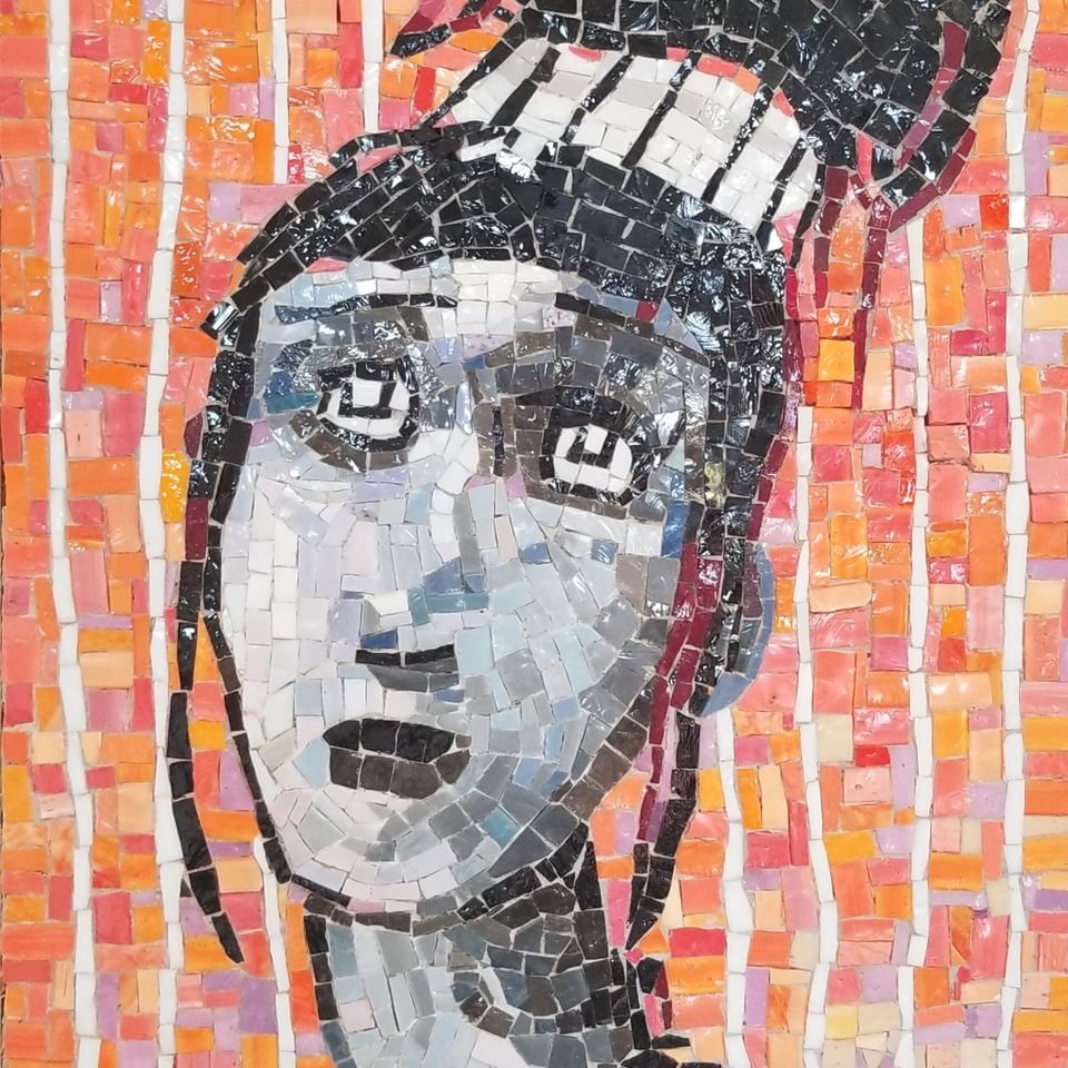 African Girl - Smalti Tile Mosaic (14"x18")