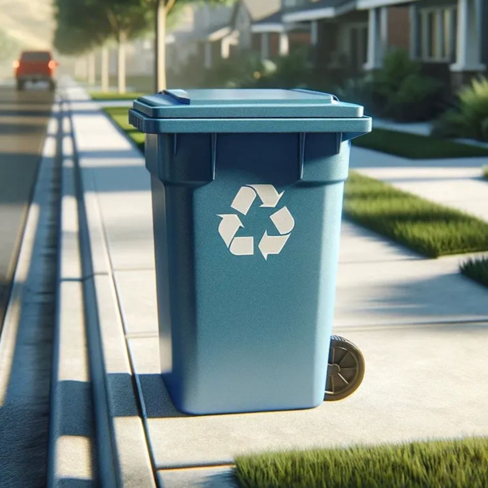 Recycling bin cleaning