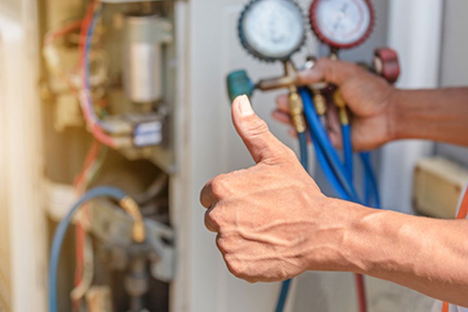 D g heating and cooling routine maintenance check in clean