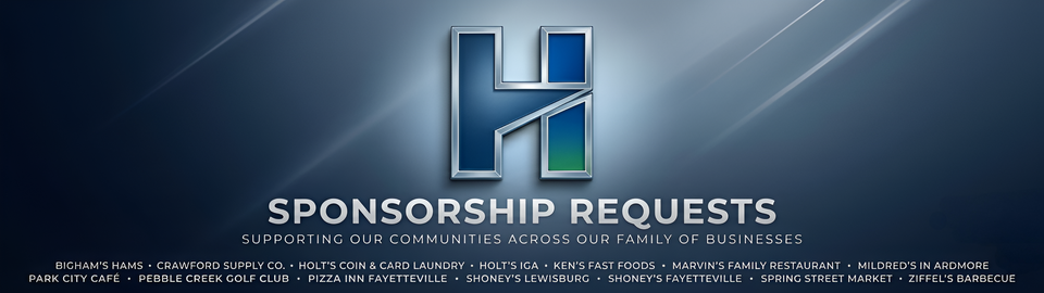 Holt ent sponsorship request banner