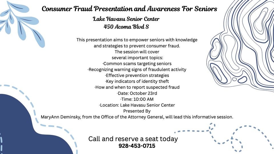 Senior center fraud