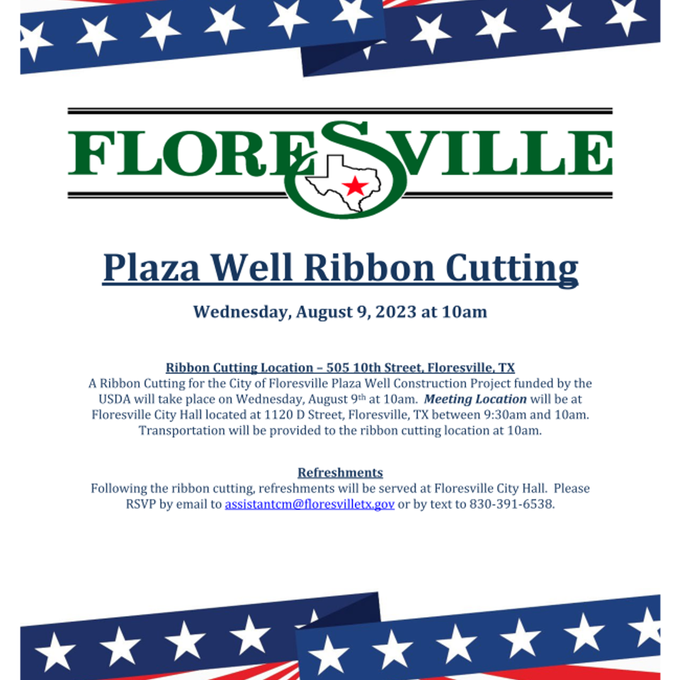 Plaza well ribbon cutting