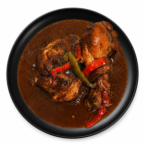 Brown stew chicken   enhanced plate
