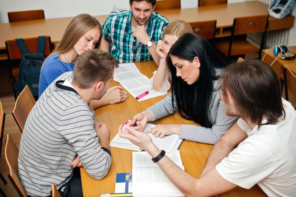 Student studying together