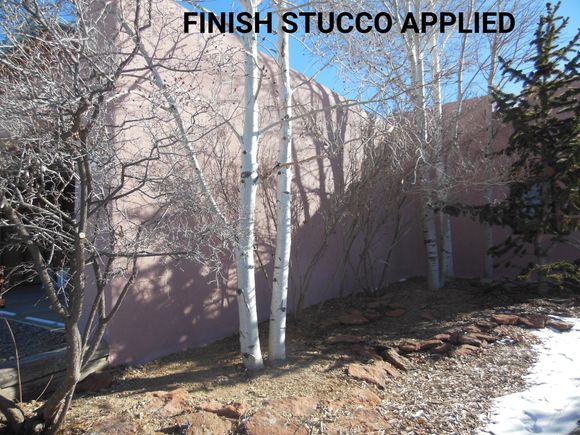 20finish stucco applied