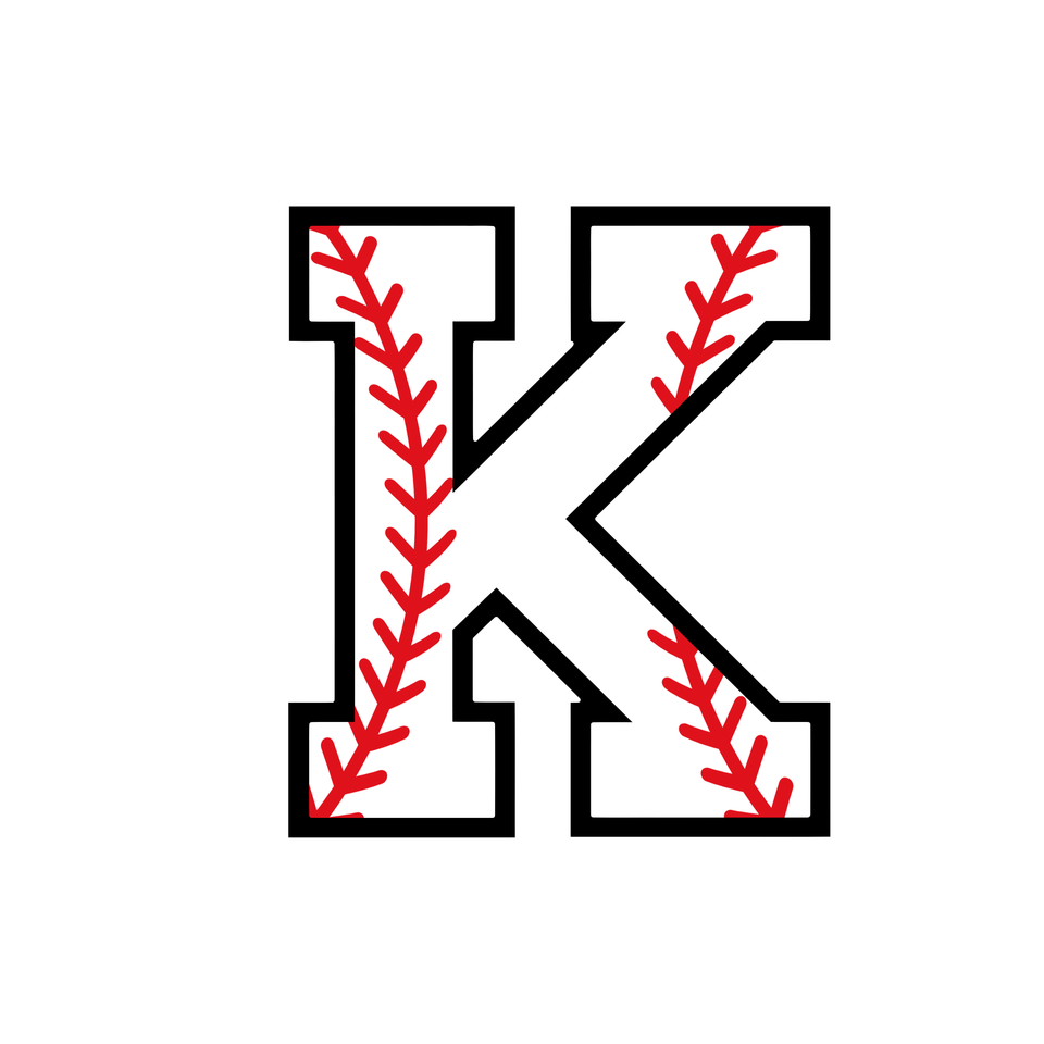 Sports   baseball letter k