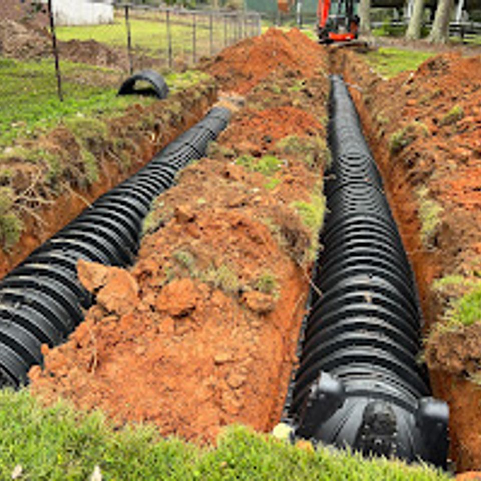 Drain field installation project canton ga