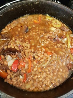 Big dog    homemade baked beans