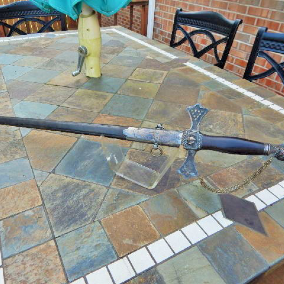 C.roby  early masonic knights sword  silvered  1860s files920170911 6015 66qkmz