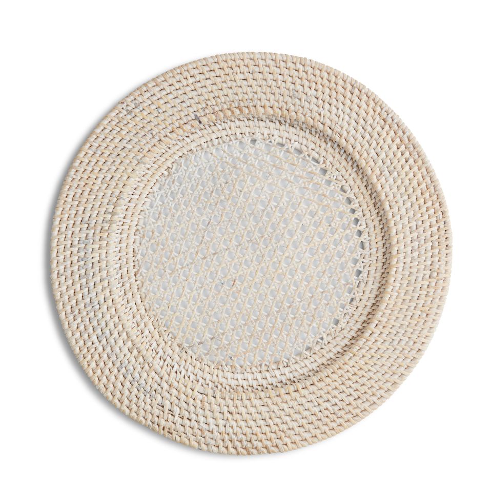 Rattan whitewash charger compressed