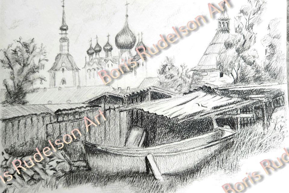 Graphics. Rural scene