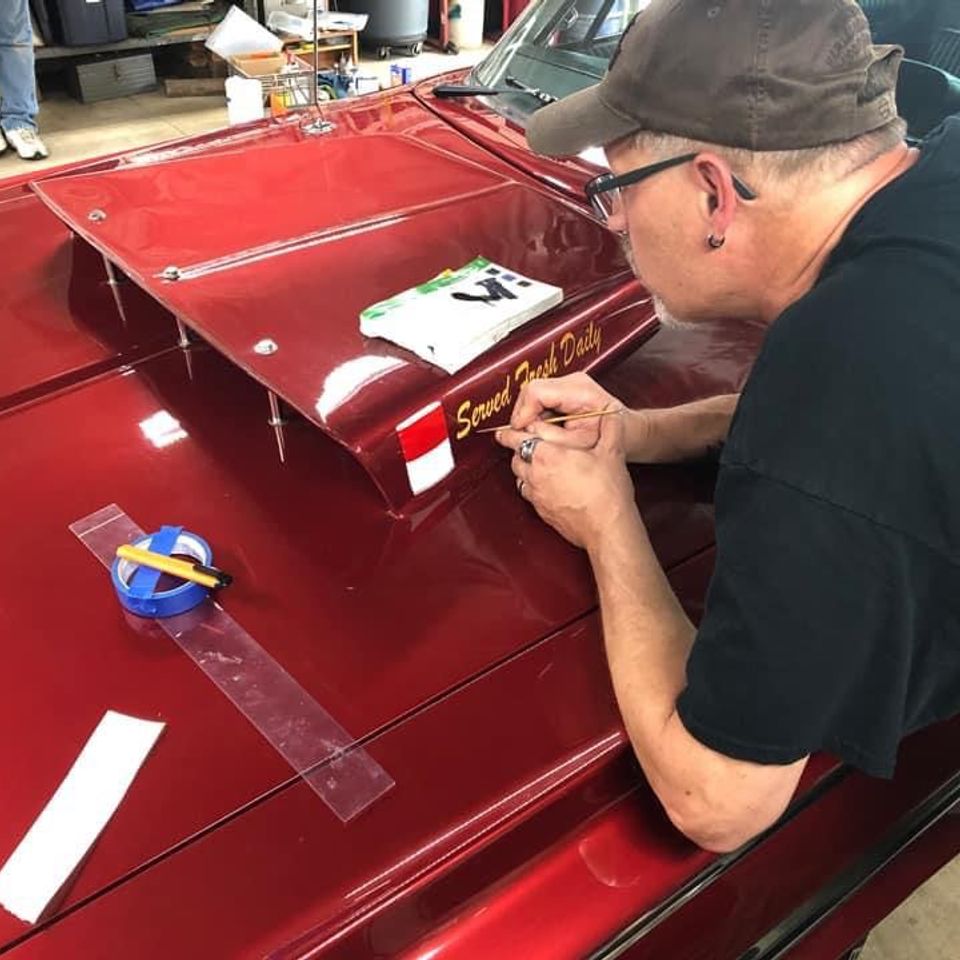 Creative custom pinstriping design and artistic projects created by Skeeter's Grafix.