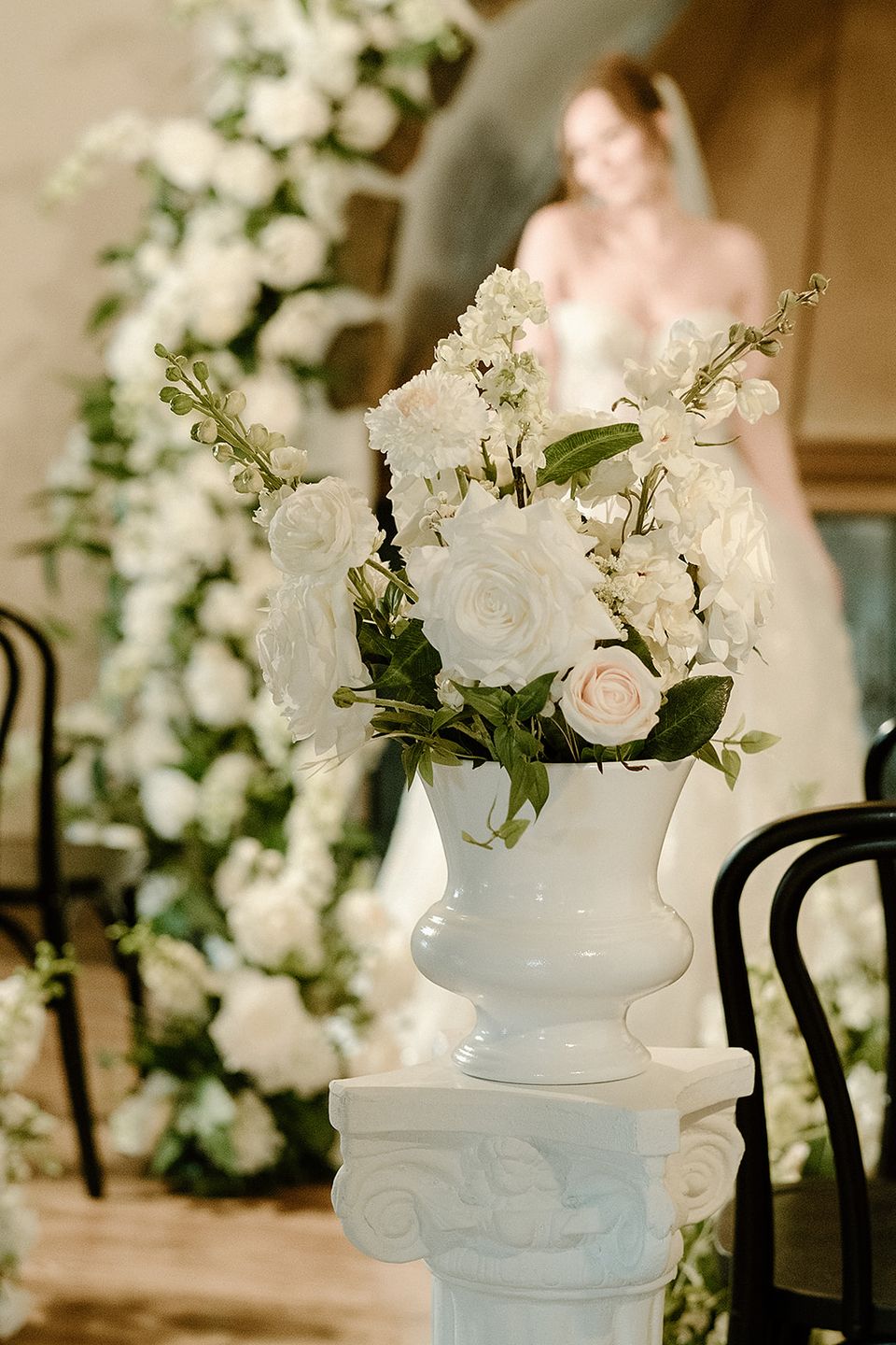 Wedding floral urn rental in Denver