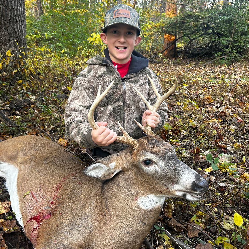Twelve-year-old Silas Sahd of Washington Boro shot this 7-point buck in Lancaster.