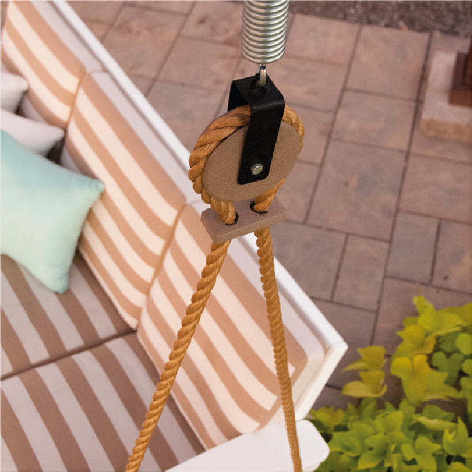 Hwo sofa swing springrope low