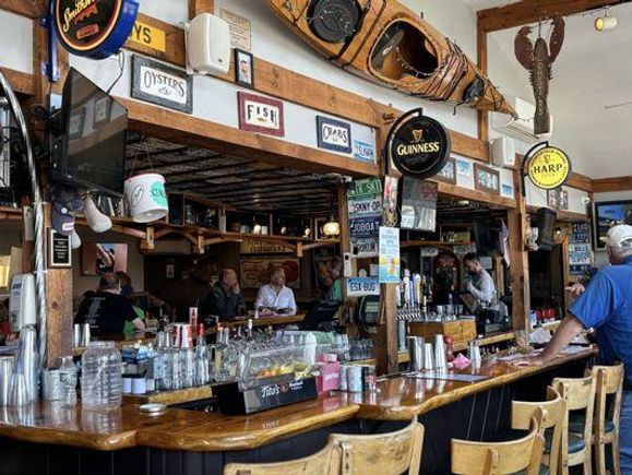 Inside the bar at Bill's Seafood in Westbrook, CT