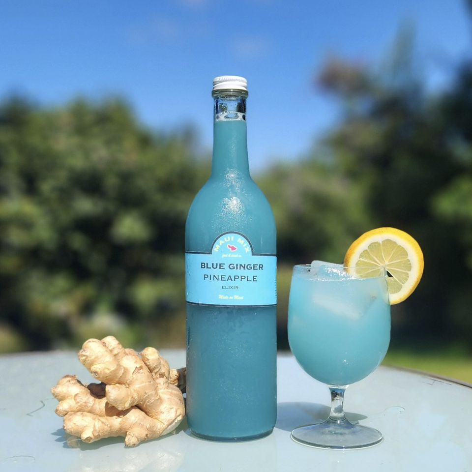 Blue ginger pineapple elixir