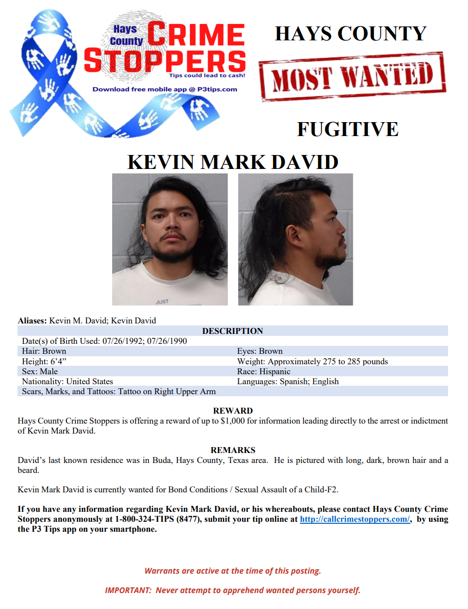 David most wanted poster