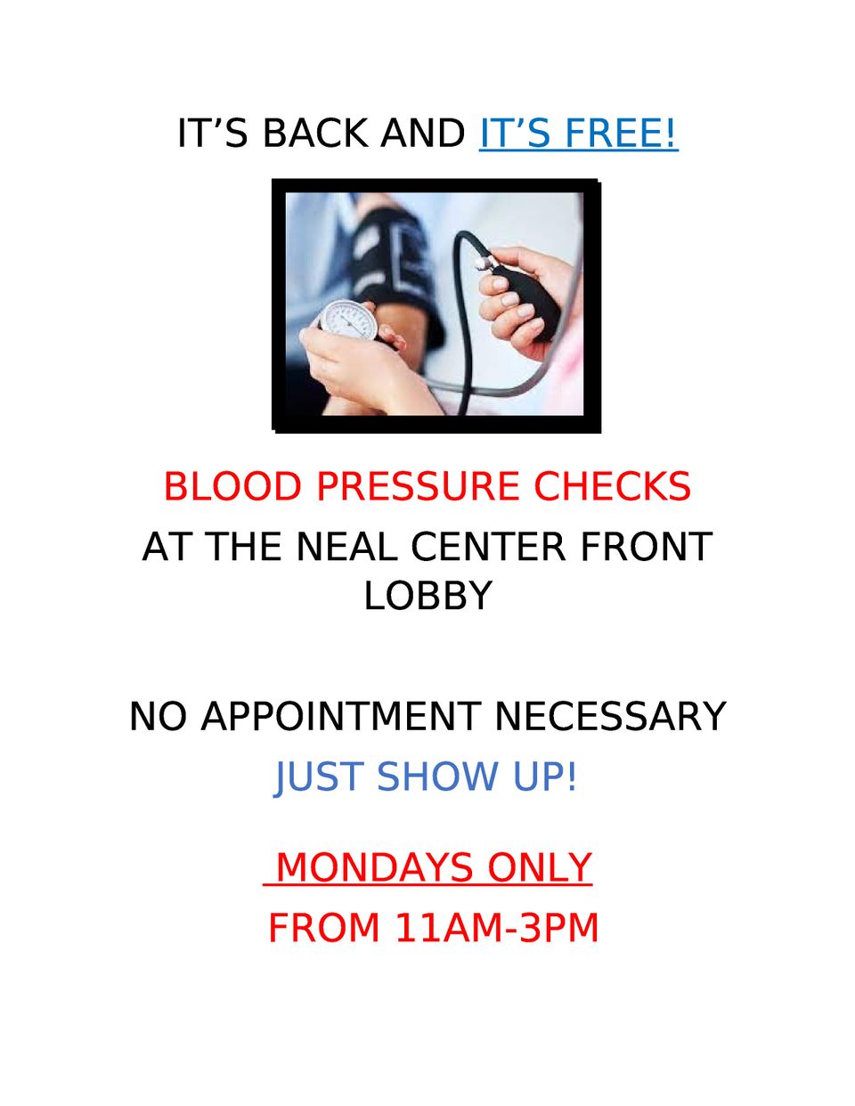 Poster blood pressure checks 0