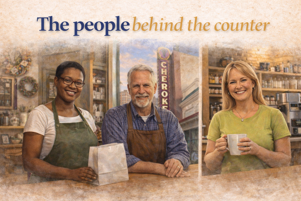 People behind the counter