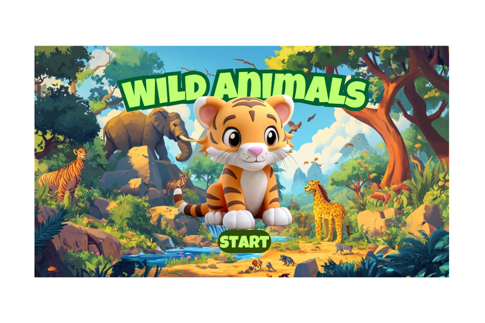 Wild animals   kids interactive quiz game