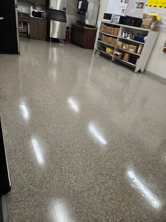 polished and buffed floor