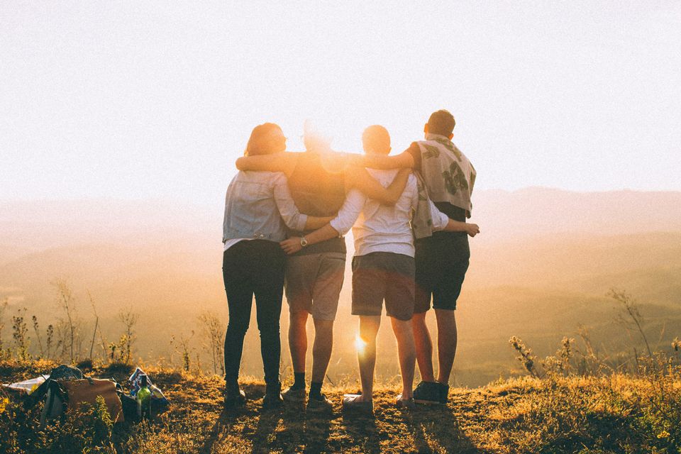 Nsbf   family on hill at sunset