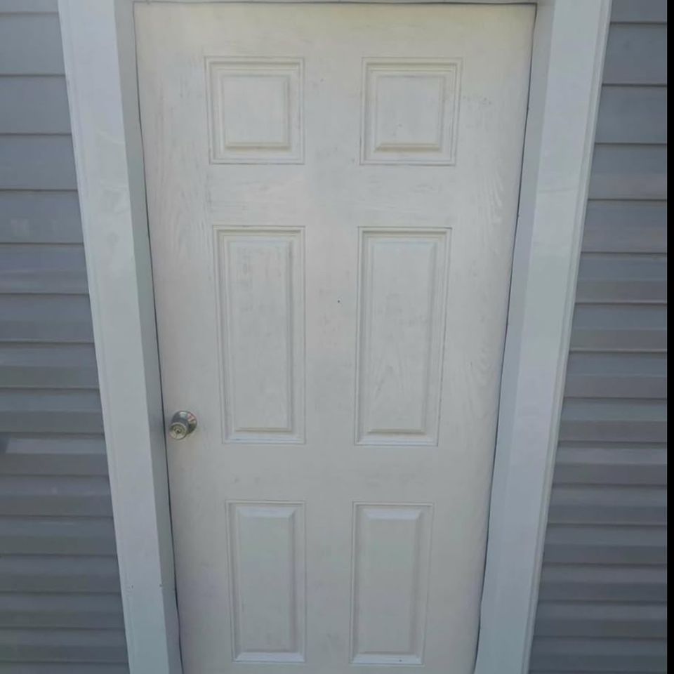 Newly power washed residential doors homes ridgefield nj