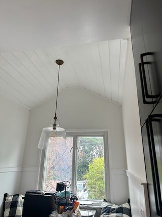 Before remodel kitchen dining ceiling