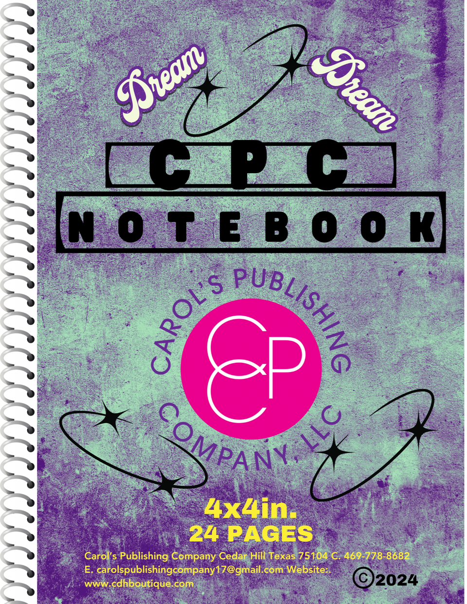 Green watercolor daily planner cover spiral notebook 2