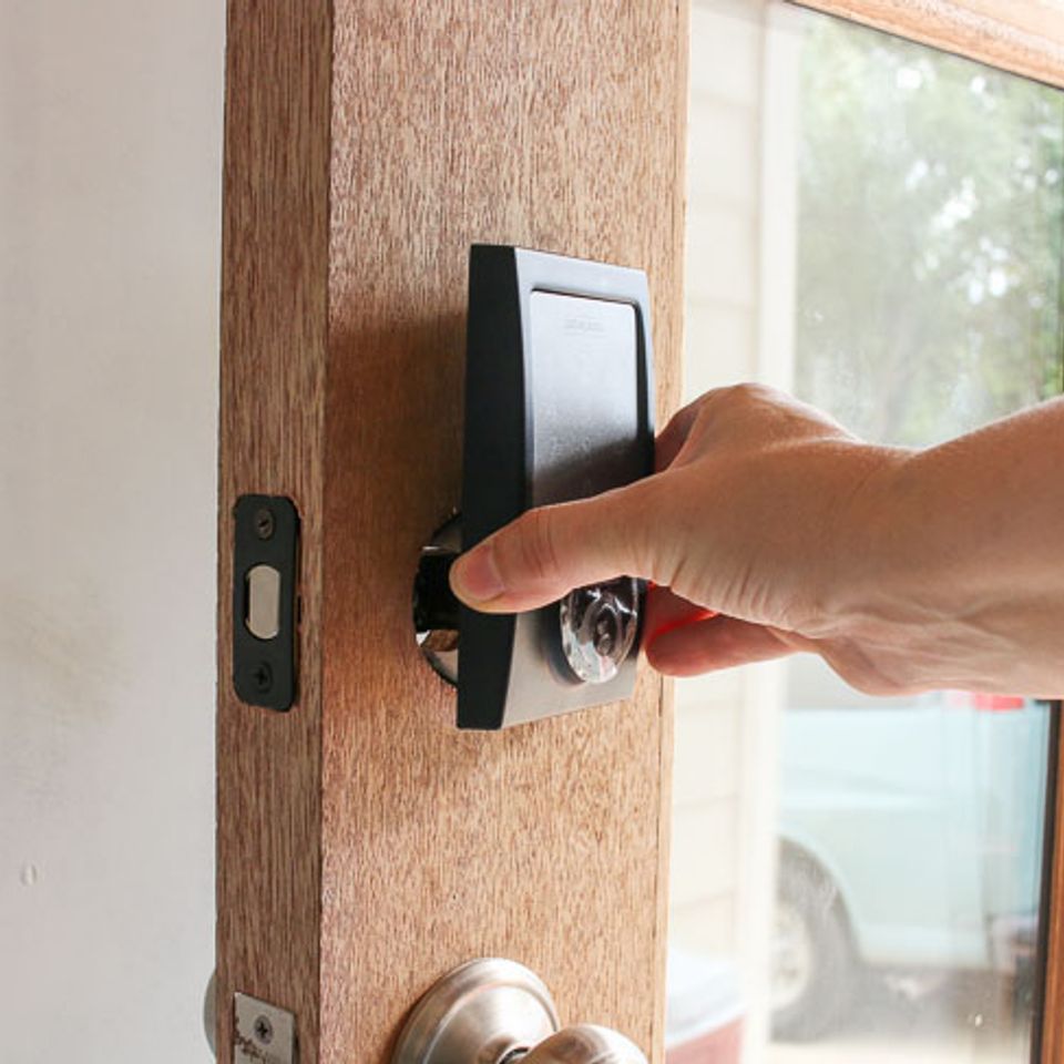 Insert schlage smart sense keypad