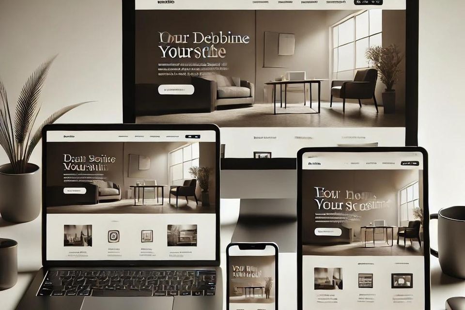 A sleek  modern website displayed on multiple devi