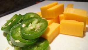 Jalenpeno and cheddar cheese