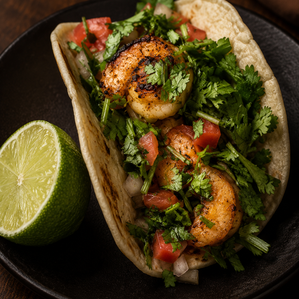 Ny eatz shrimp taco