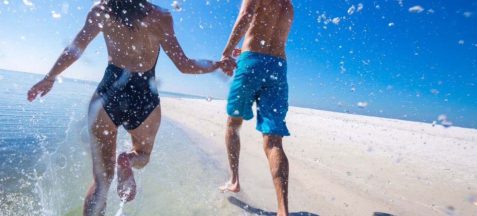 Running on beach