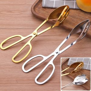 Gold salad pastry tongs