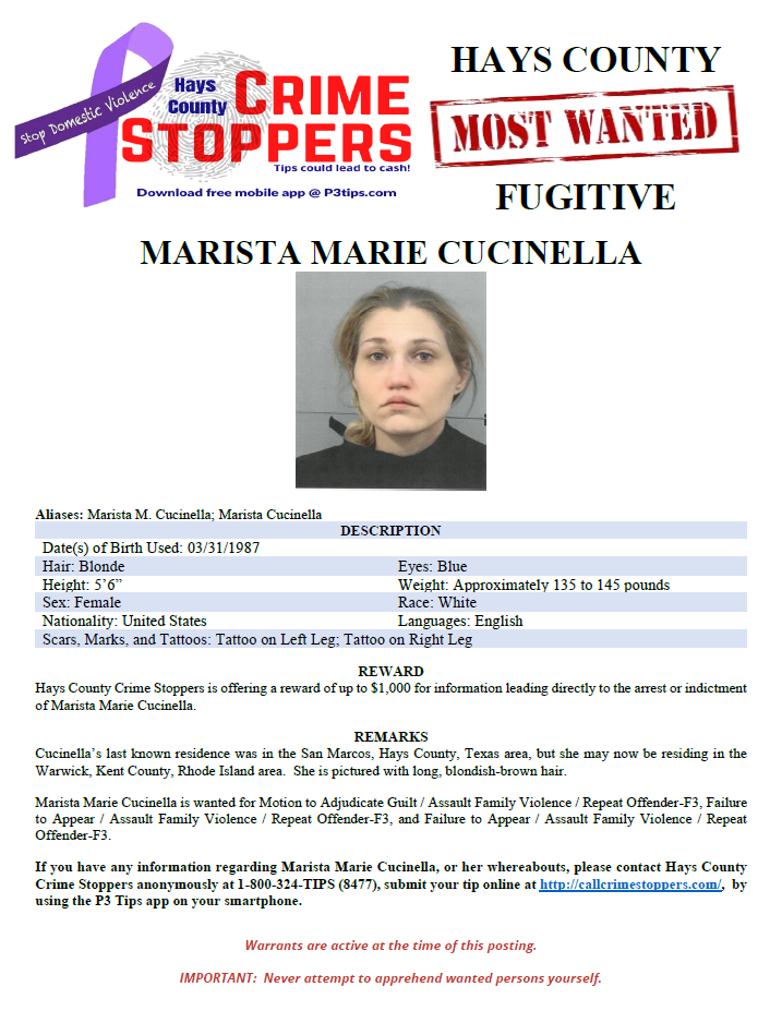 Cucinella most wanted poster