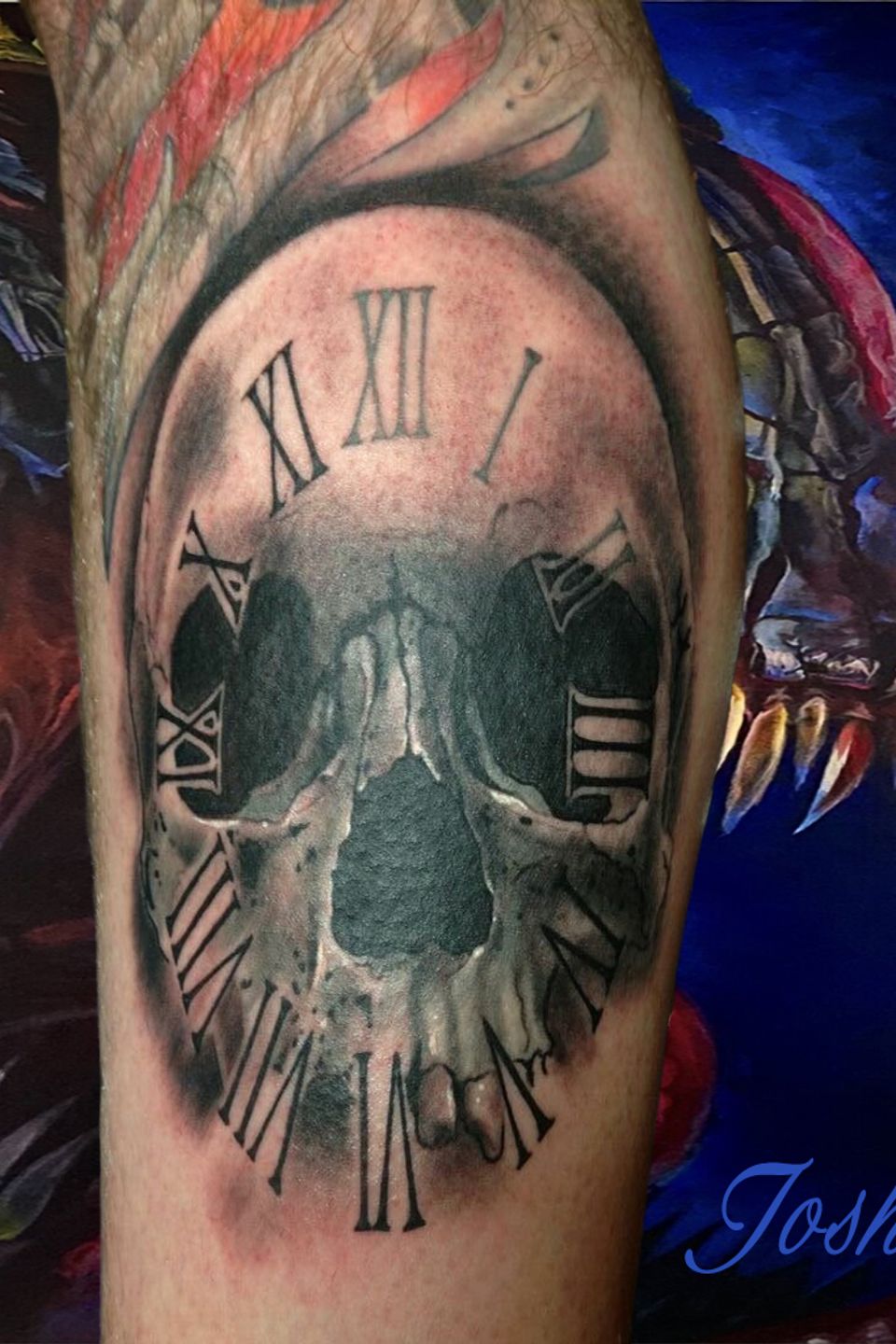 Josh skull clock