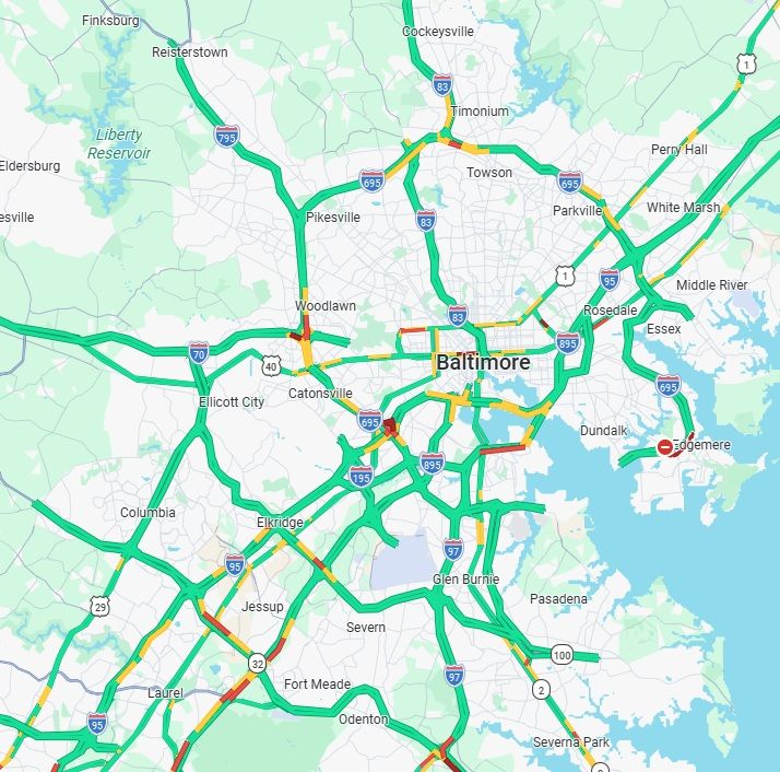 Baltimore metro area map