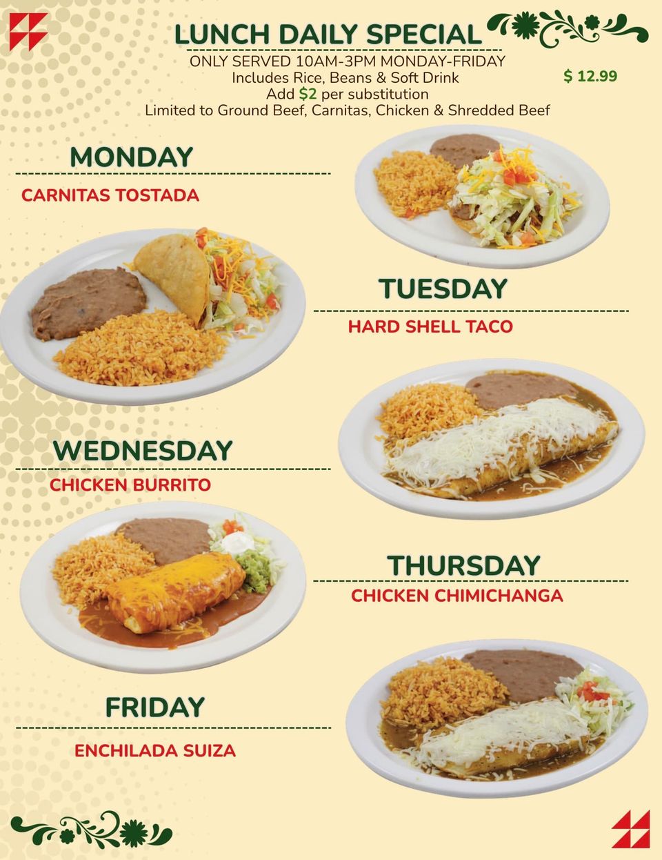 Los garcia menu 11 lunch daily special