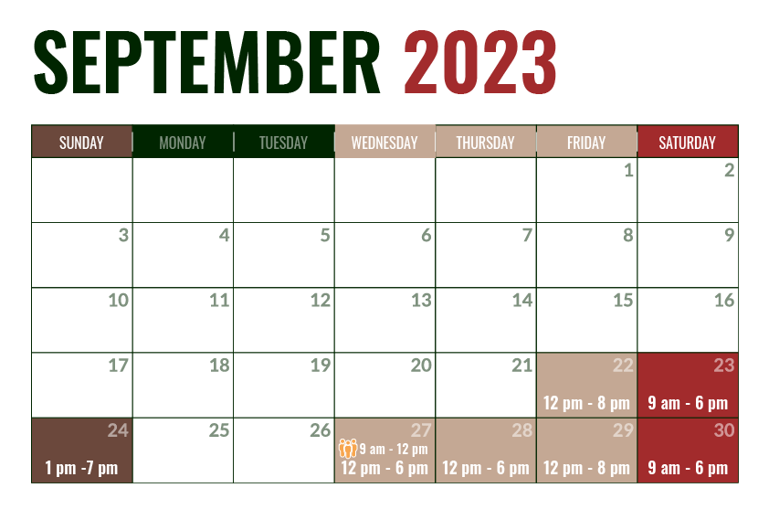 Lyons 2023 calendar september