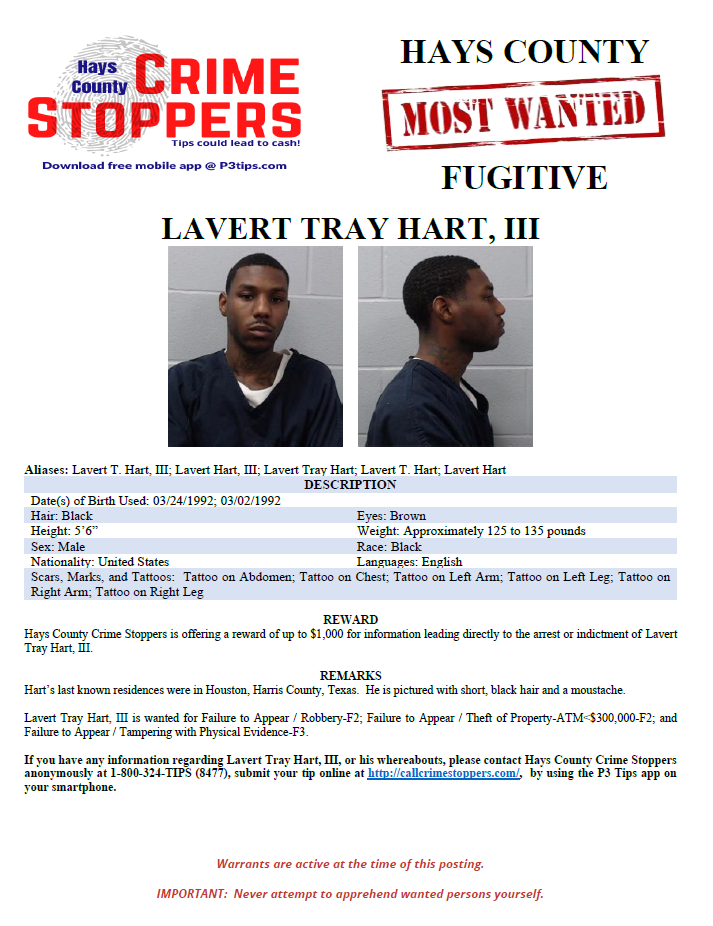 Hart most wanted poster