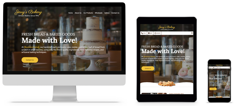 Artisan bakery website design